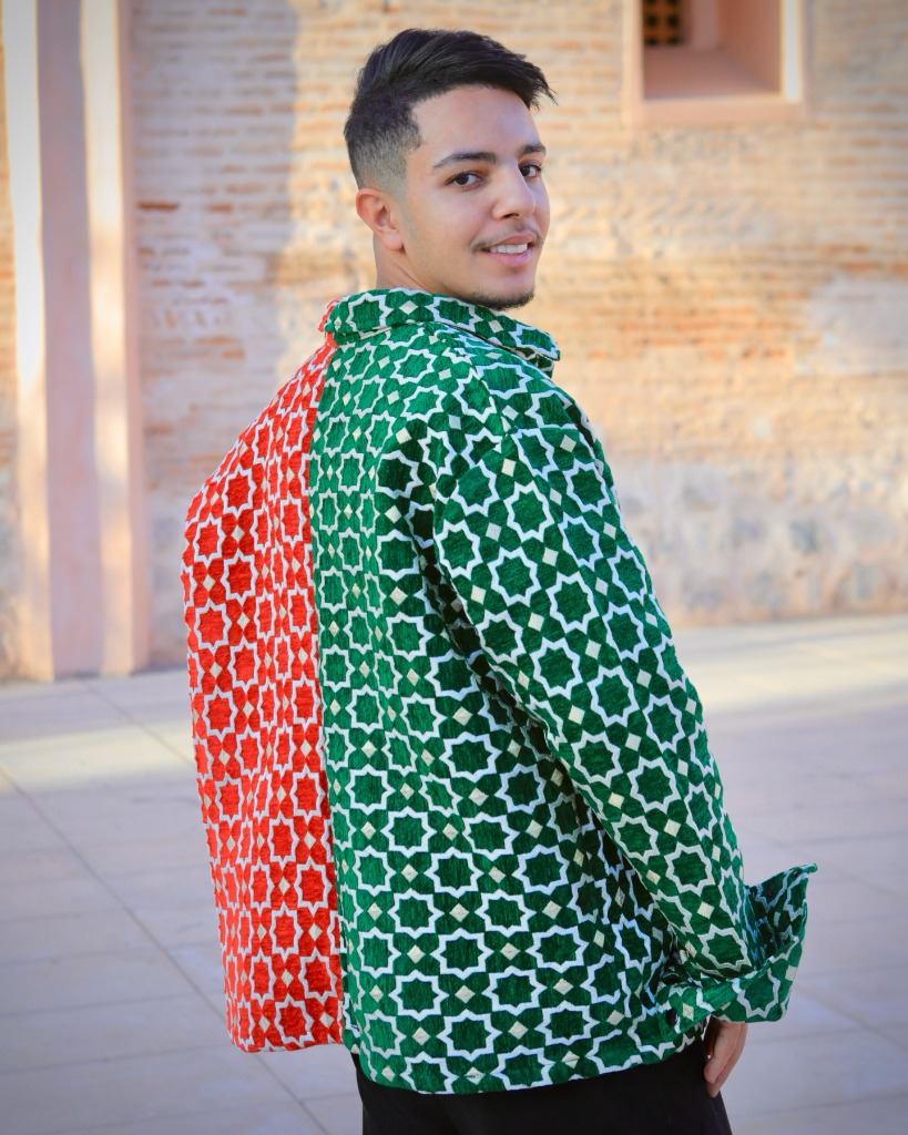 Veste Bicolore Au Motif Marocain